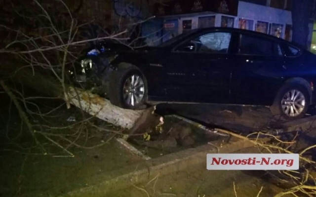 На улице Шевченко пьяный водитель врезался в дерево, тест показал более двух промилле алкоголя в крови Фото № 0 На улице Шевченко пьяный водитель врезался в дерево, тест показал более двух промилле алкоголя в крови Фото № 0