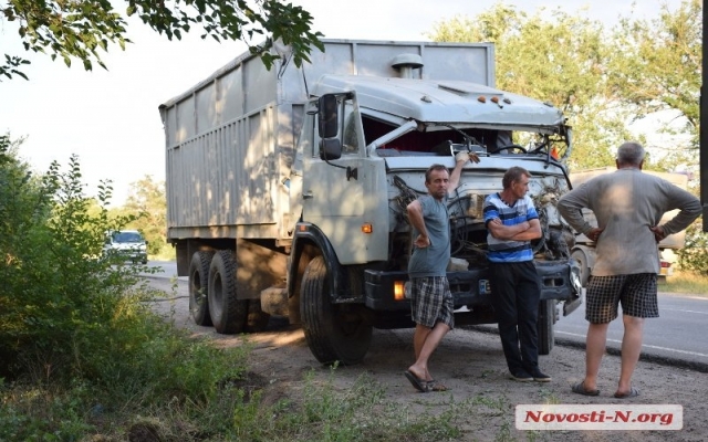 На трассе «Одесса-Николаев» грузовой автомобиль «КамАЗ» с прицепом улетел в кювет и врезался в дерево Фото № 2 На трассе «Одесса-Николаев» грузовой автомобиль «КамАЗ» с прицепом улетел в кювет и врезался в дерево Фото № 2