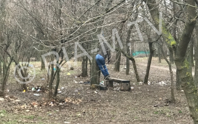 В сквере на Богдана Хмельницкого обнаружили повешенным на дереве мужчину (фото 18+) Фото № 0 В сквере на Богдана Хмельницкого обнаружили повешенным на дереве мужчину (фото 18+) Фото № 0