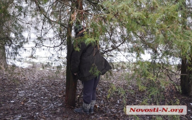 В сквере на Бугском бульваре обнаружили повешенным пожилого мужчину, устанавливается его личность (фото 18+) Фото № 2 В сквере на Бугском бульваре обнаружили повешенным пожилого мужчину, устанавливается его личность (фото 18+) Фото № 2