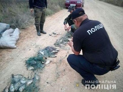 В Березнеговатском районе полицейские обнаружили четырех браконьеров с сетками и с крупным уловом рыбы Фото № 0 В Березнеговатском районе полицейские обнаружили четырех браконьеров с сетками и с крупным уловом рыбы Фото № 0