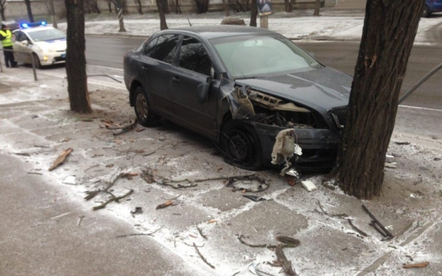 В районе Варваровского моста иномарка выехала на встречную полосу и врезалась в дерево Фото № 5 В районе Варваровского моста иномарка выехала на встречную полосу и врезалась в дерево Фото № 5