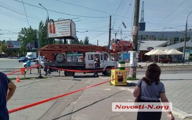 В Николаеве наклонившийся огромный тополь возле пешеходного перехода спилили Фото № 1 В Николаеве наклонившийся огромный тополь возле пешеходного перехода спилили Фото № 1