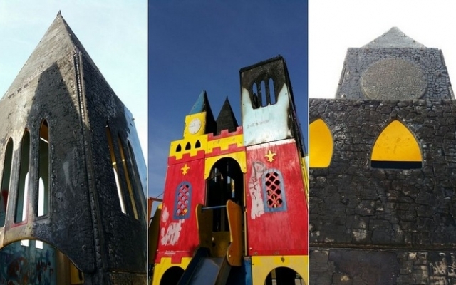 В Южноукраинске неизвестные подожгли «Сказочный городок» на Мемориальном комплексе и он сгорел практически дотла Фото № 1 В Южноукраинске неизвестные подожгли «Сказочный городок» на Мемориальном комплексе и он сгорел практически дотла Фото № 1