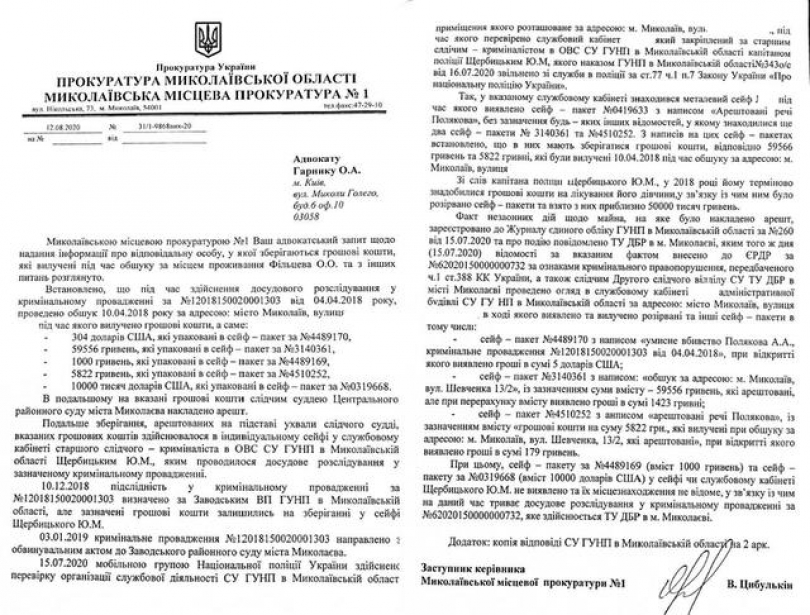 В Николаеве следователь прокуратуры украл «арестованные деньги» и безнаказанно уволился Фото № 1 В Николаеве следователь прокуратуры украл «арестованные деньги» и безнаказанно уволился Фото № 1