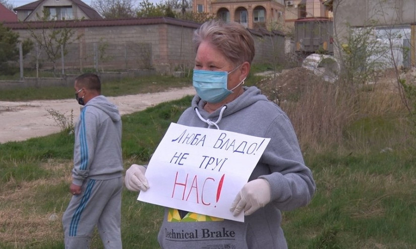 Николаевцы протестуют против слива нечистот в Терновке