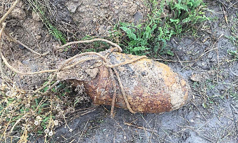 В Казанском районе местные жители нашли авиационную бомбу и артиллерийские снаряды