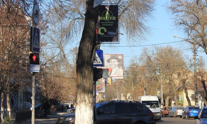 Николаевцы не довольны рекламными вывесками, которые закрывают светофоры