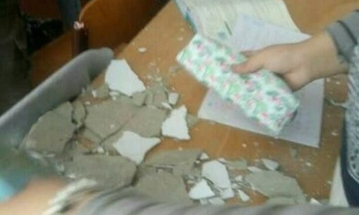 На Николаевщине в школе прямо во время урока обвалился потолок