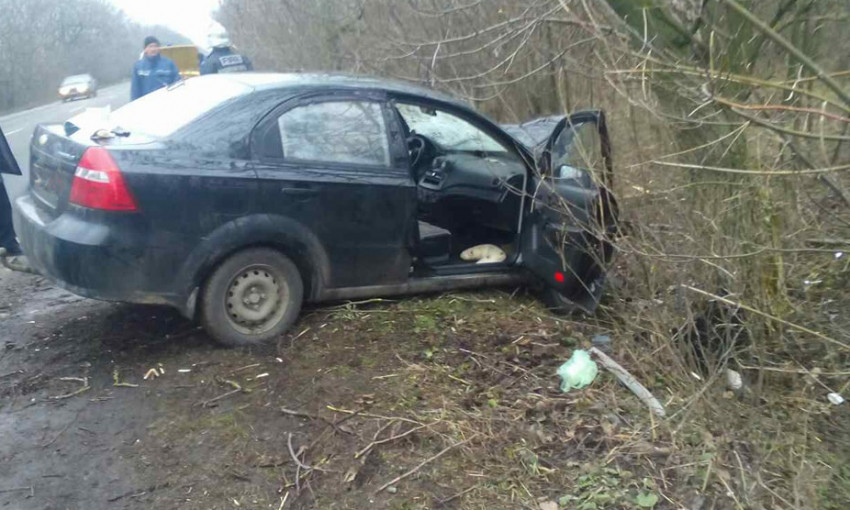На трассе автомобиль вылетел в кювет и врезался в дерево,  водитель скончался в карете «скорой помощи»