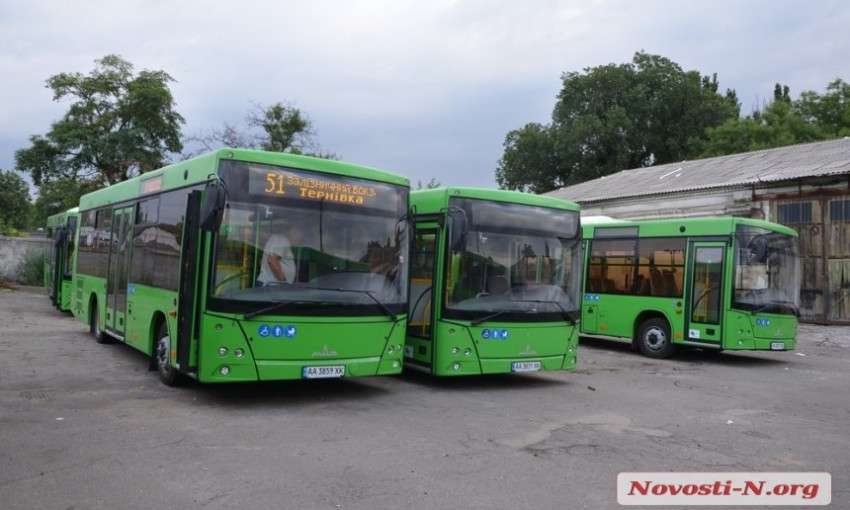 Появилось расписание движения новых автобусов по Николаеву. График