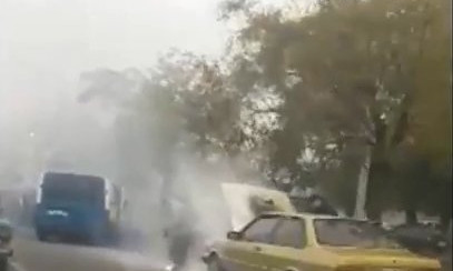 На проспекте Богоявленский прямо на ходу загорелся автомобиль