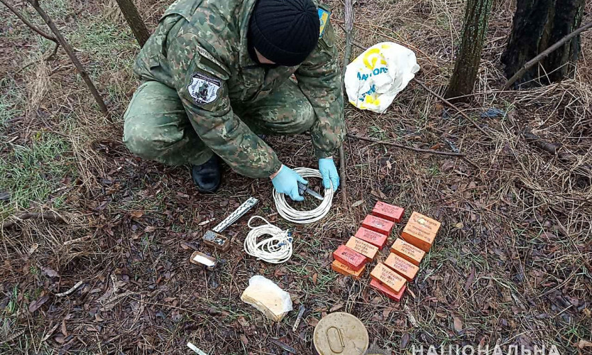 Житель Николаевской области в лесопосадке обнаружил пакет с 2,8 кг тротила и корпус от гранаты