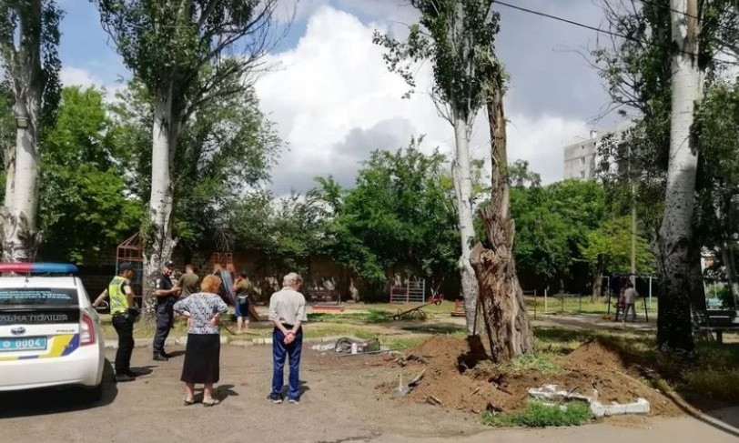 Чтобы освободить место под парковку, в Николаеве незаконно рубят деревья
