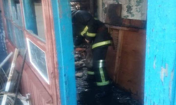 На Николаевщине горело хозяйственное здание