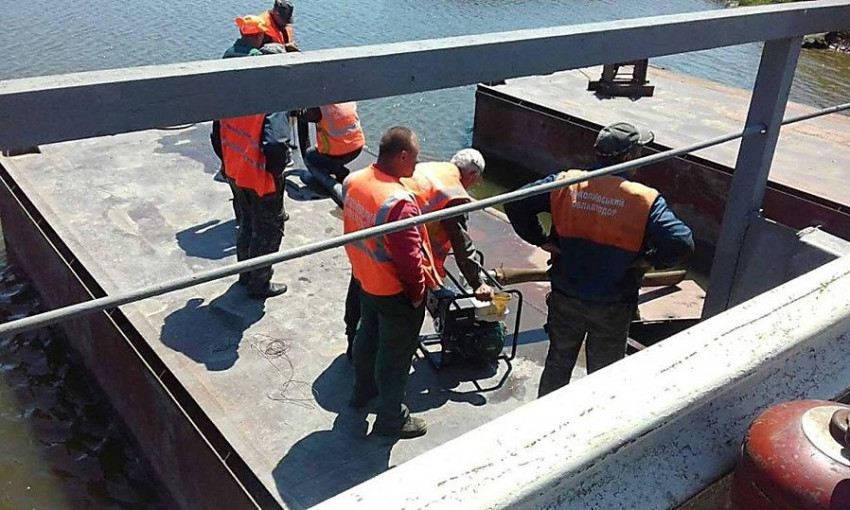 САД Николаевщины приступила к ремонту наплавного моста