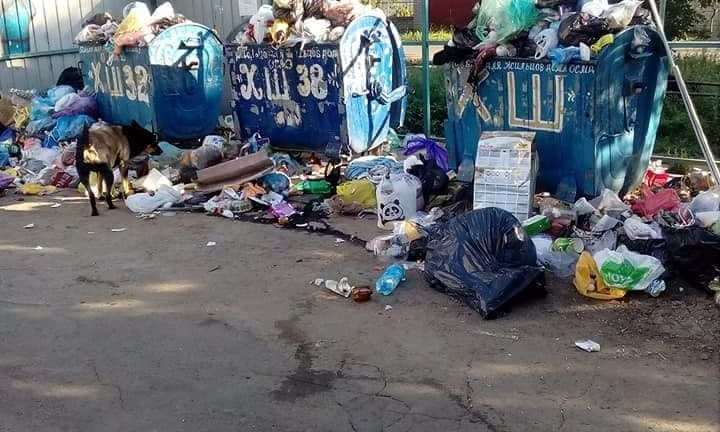 В Николаеве на улице Херсонское шоссе третий день не вывозят мусор
