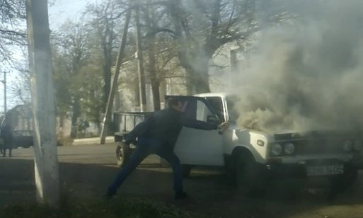 В Новой Одессе на ходу загорелся автомобиль 