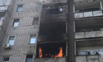 В Николаевской многоэажке загорелся балкон