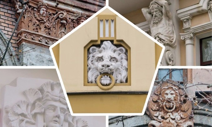 Маскароны как элементы архитектуры: центр Николаева до сих пор охраняют от зла львы, купидоны и Горгона