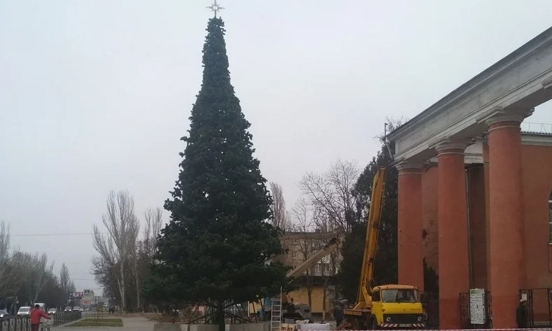 В Корабельном районе уже появилась новогодняя елка