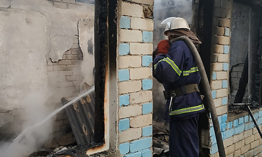 В Баштанском районе во время пожара сгорел частный дом