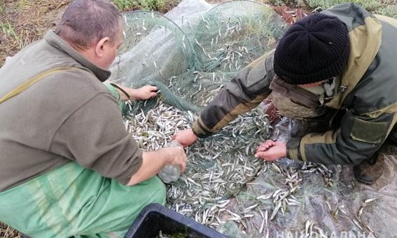 Правоохранители в приграничном районе обнаружили браконьеров, которые выловили рыбы и креветки более чем 64 тысячи гривен