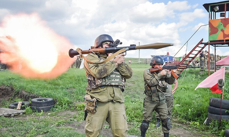 Николаевские нацгвардейцы провели соревнования на лучшего гранатометчика