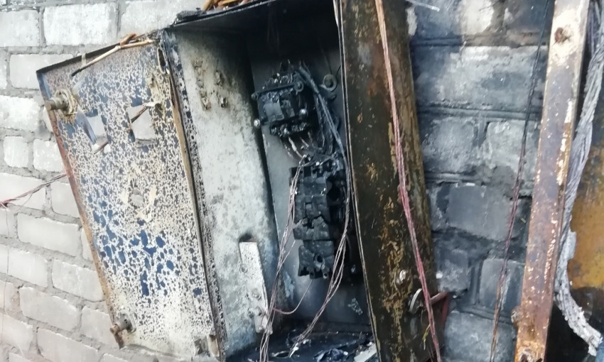 В Николаевской области горел трансформатор