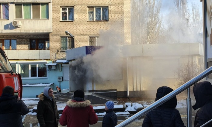 В центре Николаева горит офис агентства по организации праздников. ВИДЕО