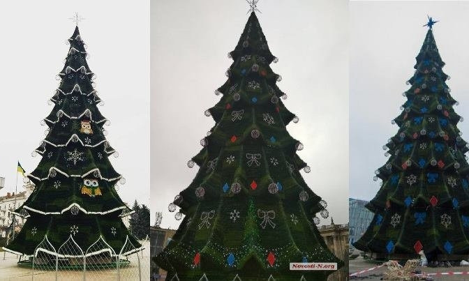 Николаевская 22-метровая новогодняя елка занимает 6-е место в рейтинге по высоте