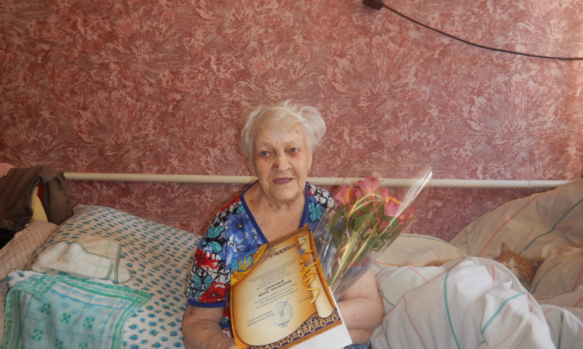 Жительница Николаева - участница боевых действий в период Второй мировой войны Мария Скорова отметила свой 90-летний юбилей
