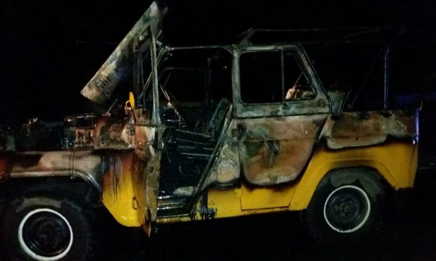 На трассе возле Кривого Озера в результате аварии загорелся автомобиль