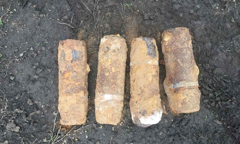 В Николаеве пиротехники уничтожили 4 арт снаряда и 1 гранату