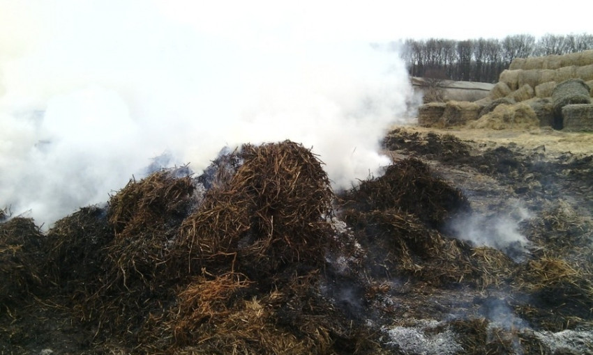 В Николаевской области в результате пожара сгорело 3 тонны соломы