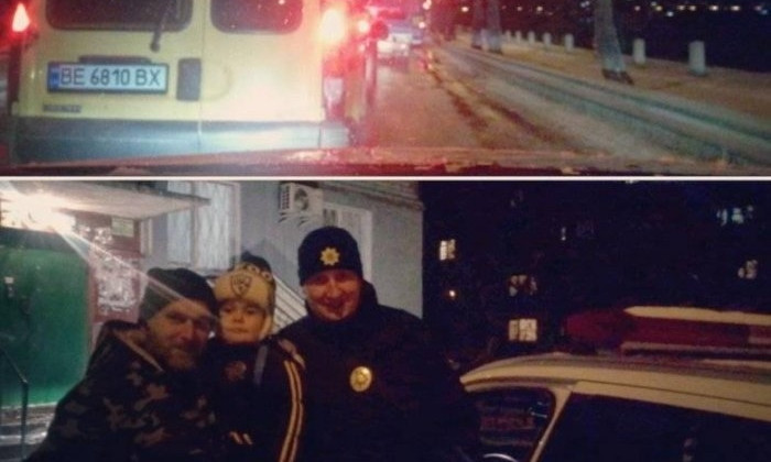 Сотрудники полиции помогли жителю Николаева, застрявшего в огромной автопробке, забрать ребенка из детского сада